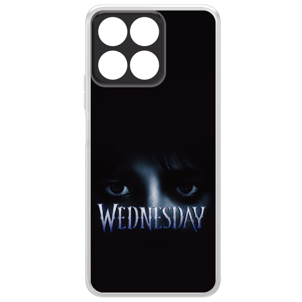 

Чехол-накладка Krutoff Clear Case Уэнсдей Аддамс - Логотип для Honor X7c, Прозрачный