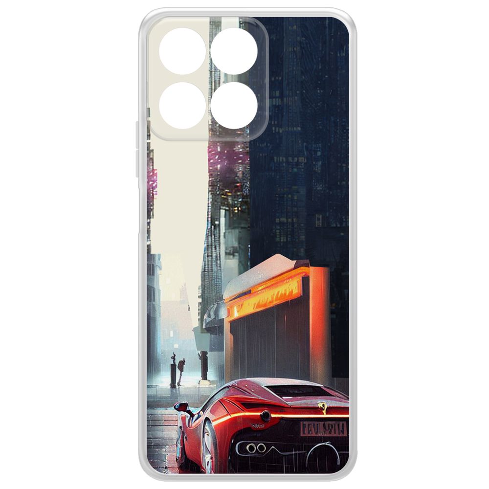 

Чехол-накладка Krutoff Clear Case Сити для Honor X7c, Прозрачный