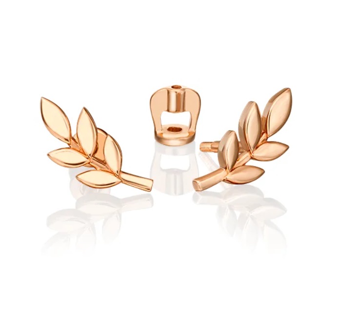 

Серьги пусеты из красного золота без вставки PLATINA jewelry 02-4697-00-000-1110-59, 02-4697-00-000-1110-59