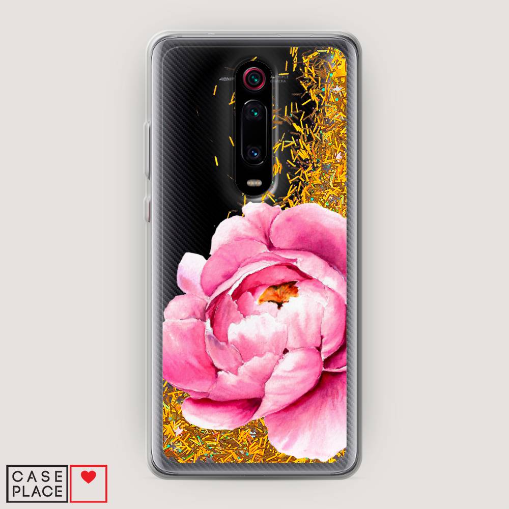 

Жидкий чехол с блестками "Прекрасный пион" на Xiaomi Redmi K20, 35590-1