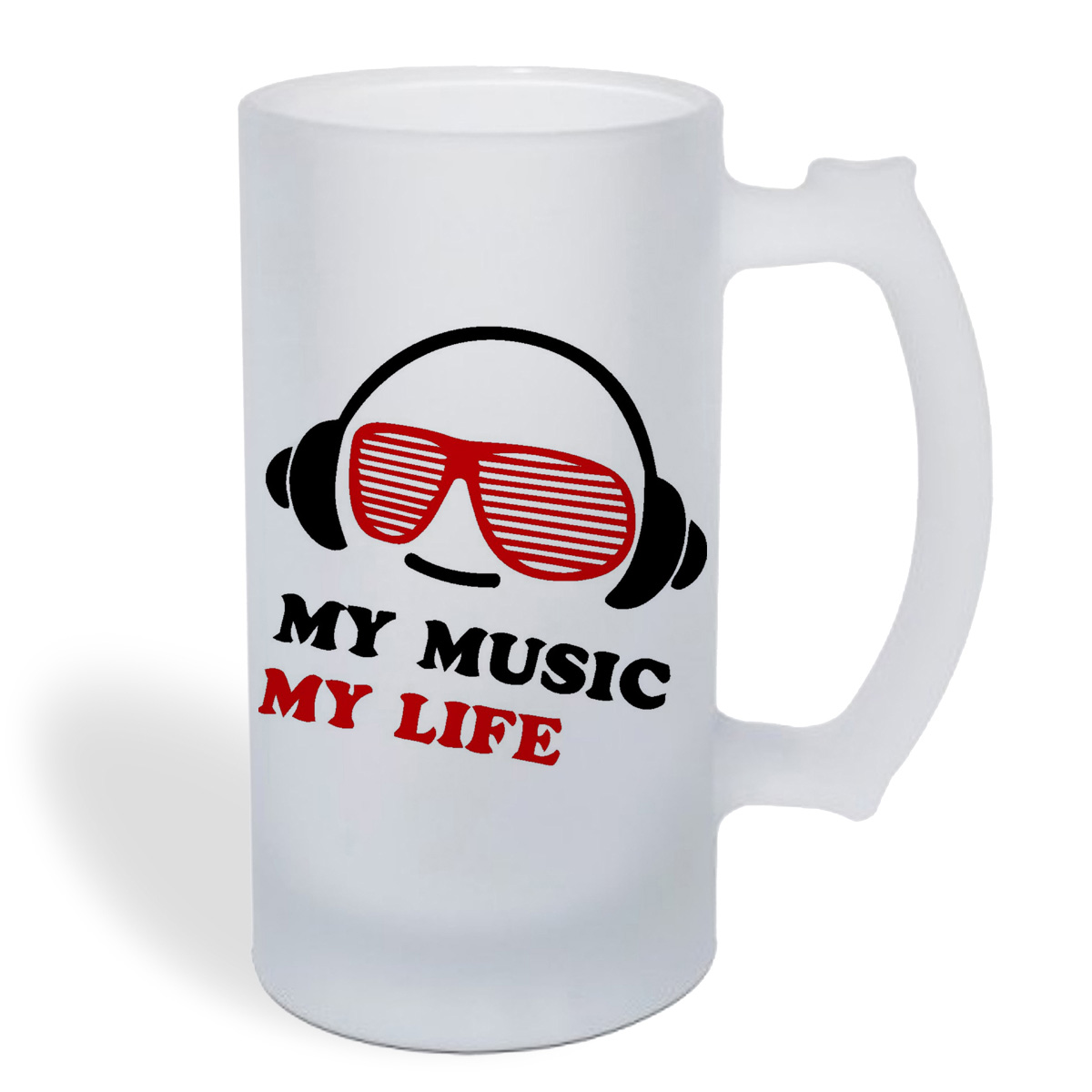 

Кружка пивная CoolPodarok My music My life (Моя музыка моя жизнь)