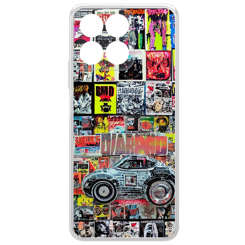 

Чехол-накладка Krutoff Clear Case Автопамфлет для Honor X7c, Прозрачный