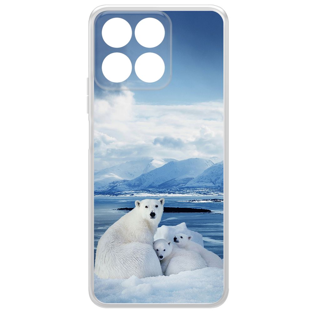

Чехол-накладка Krutoff Clear Case Полярные медведи для Honor X7c, Прозрачный
