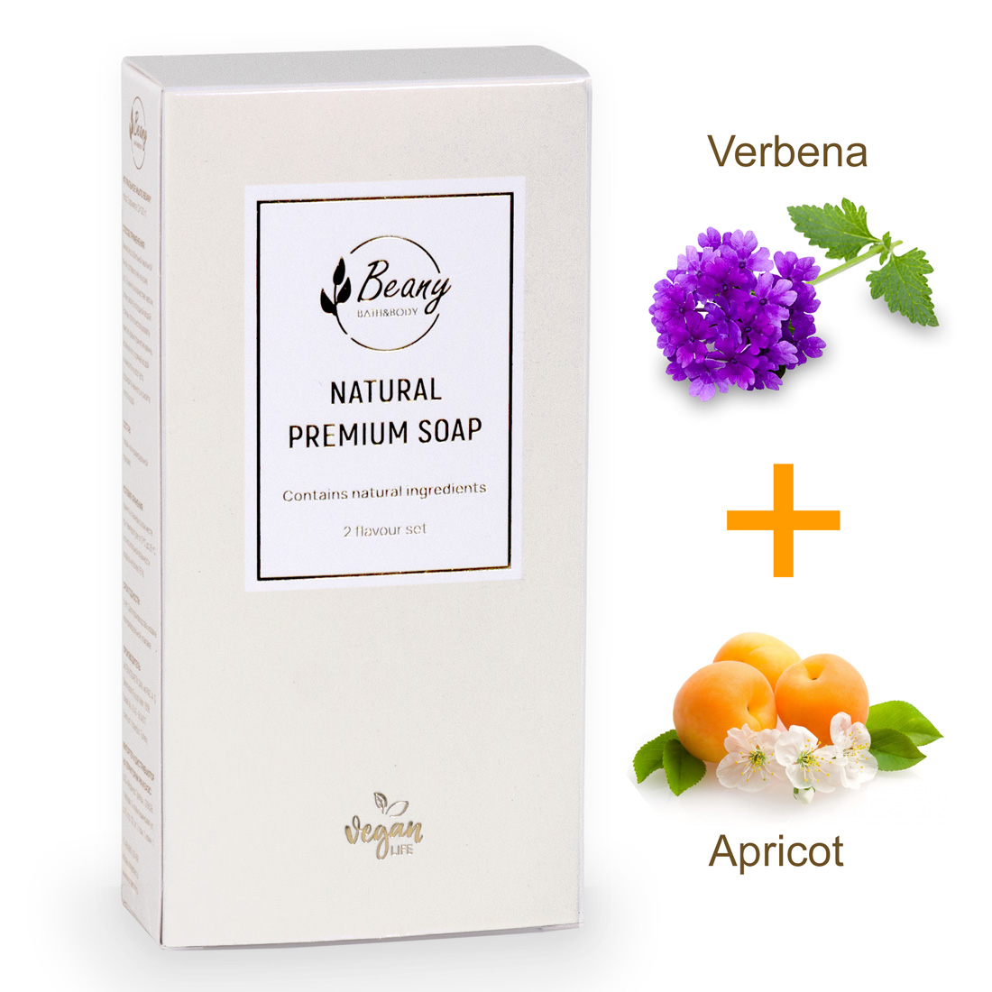 Подарочный набор турецкого мыла Beany Verbena + Apricot 120 г х 2 шт. мануфактура натуральной косметики и мыла живица подарочный набор молочко и духи марина де бурбон 1