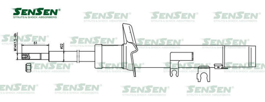 

SENSEN Аморт. перед. прав. газ Citroen C3