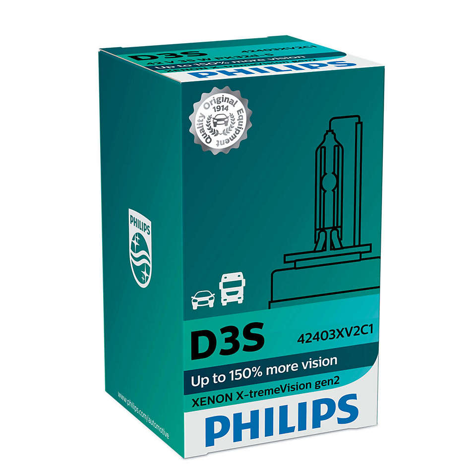 Лампа D3S 42V(35W) Х-Trеmеvisiоn +150% (Gеn2) 1Шт. Картон PHILIPS 42403xv2c1