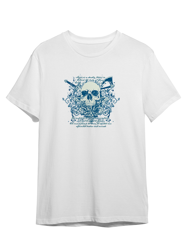 

Футболка унисекс СувенирShop Абстракция "Череп / Skull" 57 белая 3XL (56-58), Абстракция "Череп / Skull" 57