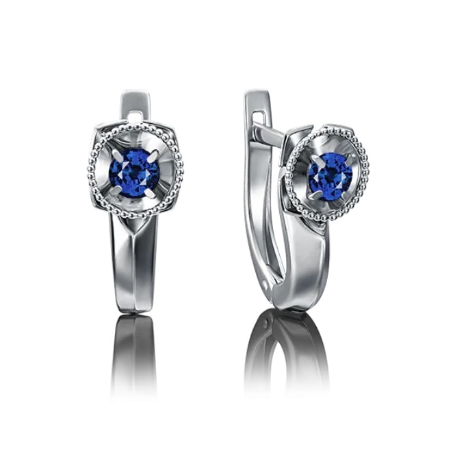 

Серьги из белого золота с сапфиром PLATINA jewelry 02-4110-00-102-1120-30, 02-4110-00-102-1120-30