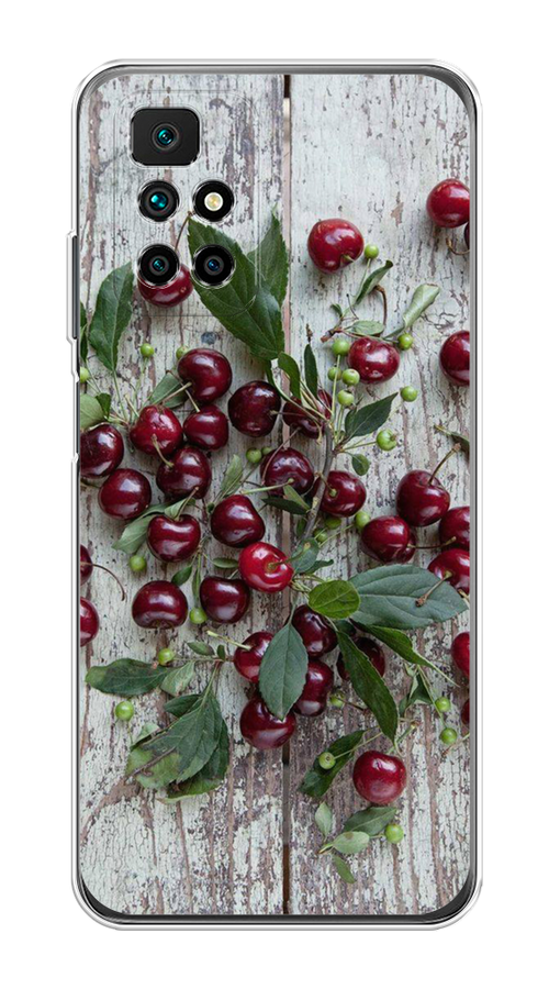 

Чехол на Xiaomi Redmi 10 "Вишня", Бордовый;зеленый;серый, 311350-1