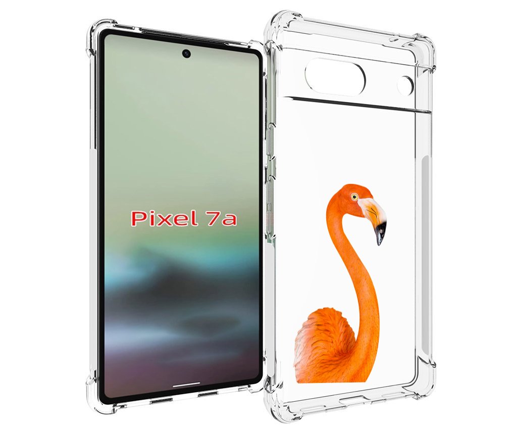 

Чехол MyPads оранжевый-фламинго для Google Pixel 7A, Tocco