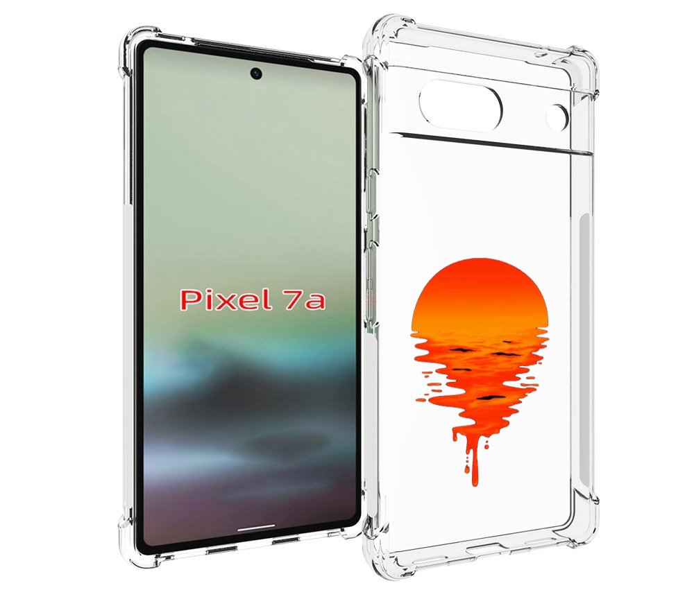

Чехол MyPads оранжевый закат на воде для Google Pixel 7A, Tocco