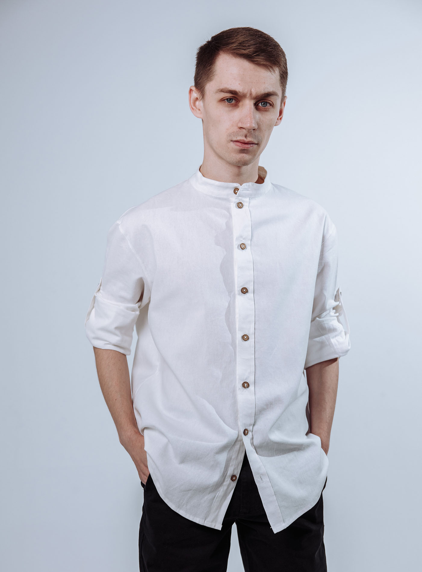 Рубашка мужская Kinfolk Clothes прямая белая 2XL