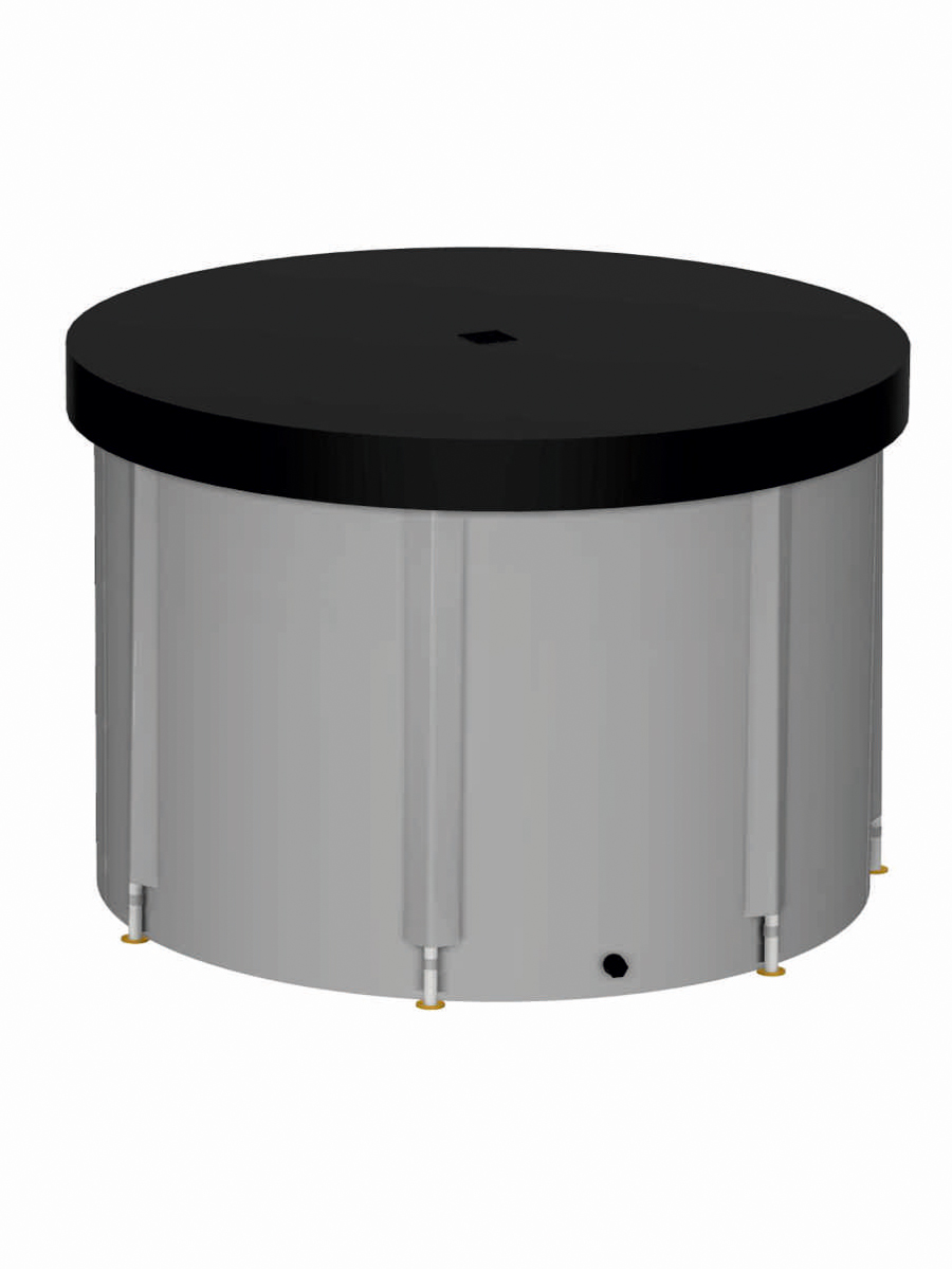 Складная емкость для воды EKUD, объем - 1500 л, высота - 100 см, с верхней крышкой