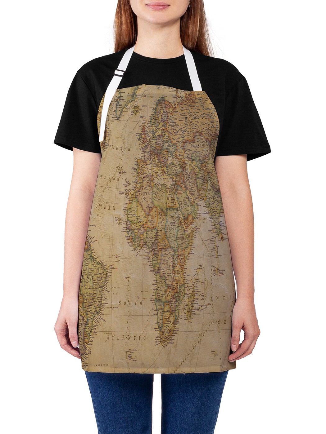 

Фартук женский JoyArty для готовки "Коллекционная карта", универсальный размер