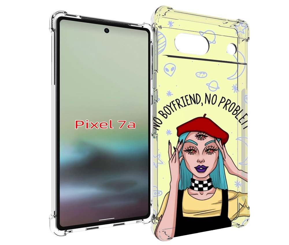

Чехол MyPads нет-проблем-нет-мужчин женский для Google Pixel 7A, Tocco