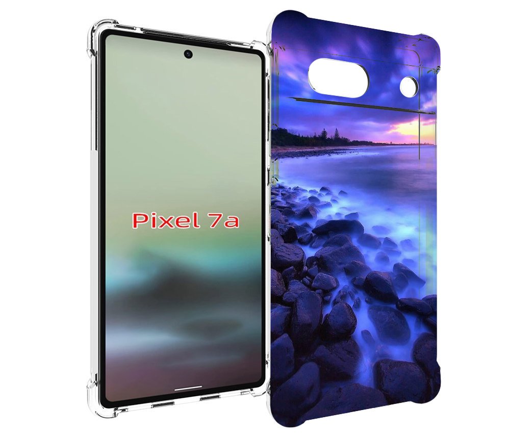 

Чехол MyPads неоновый берег для Google Pixel 7A, Tocco