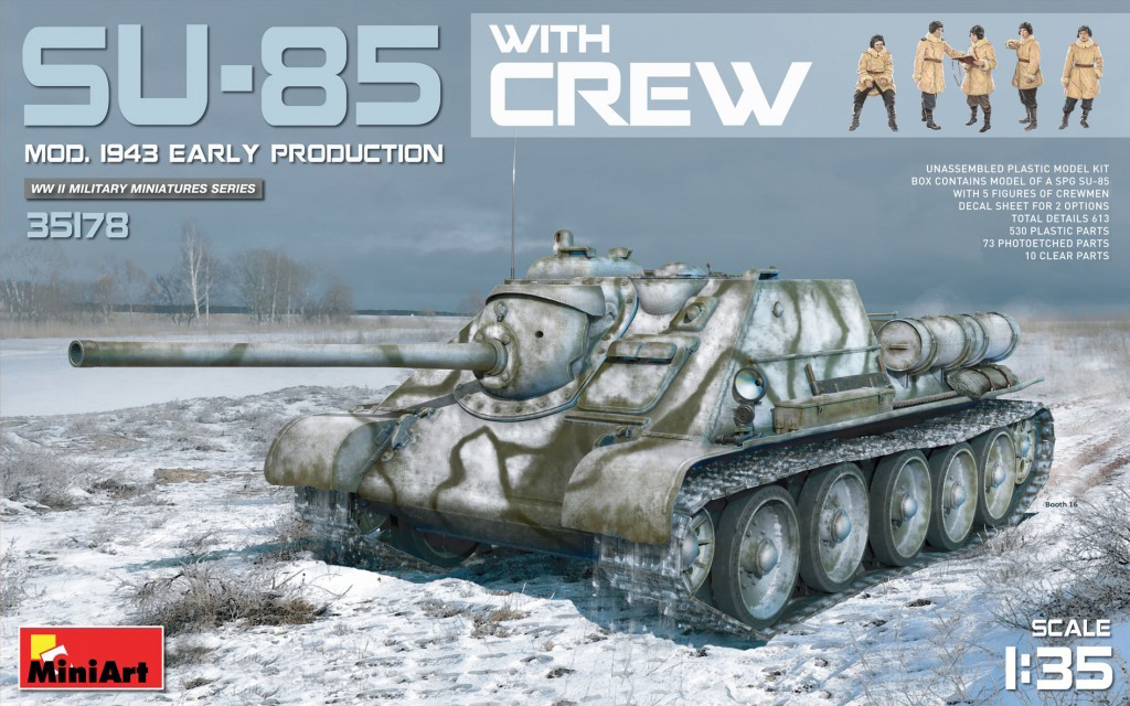 

Сборная модель MiniArt 1/35 Танк CY-85 мод. 1943 г. + экипаж 35178
