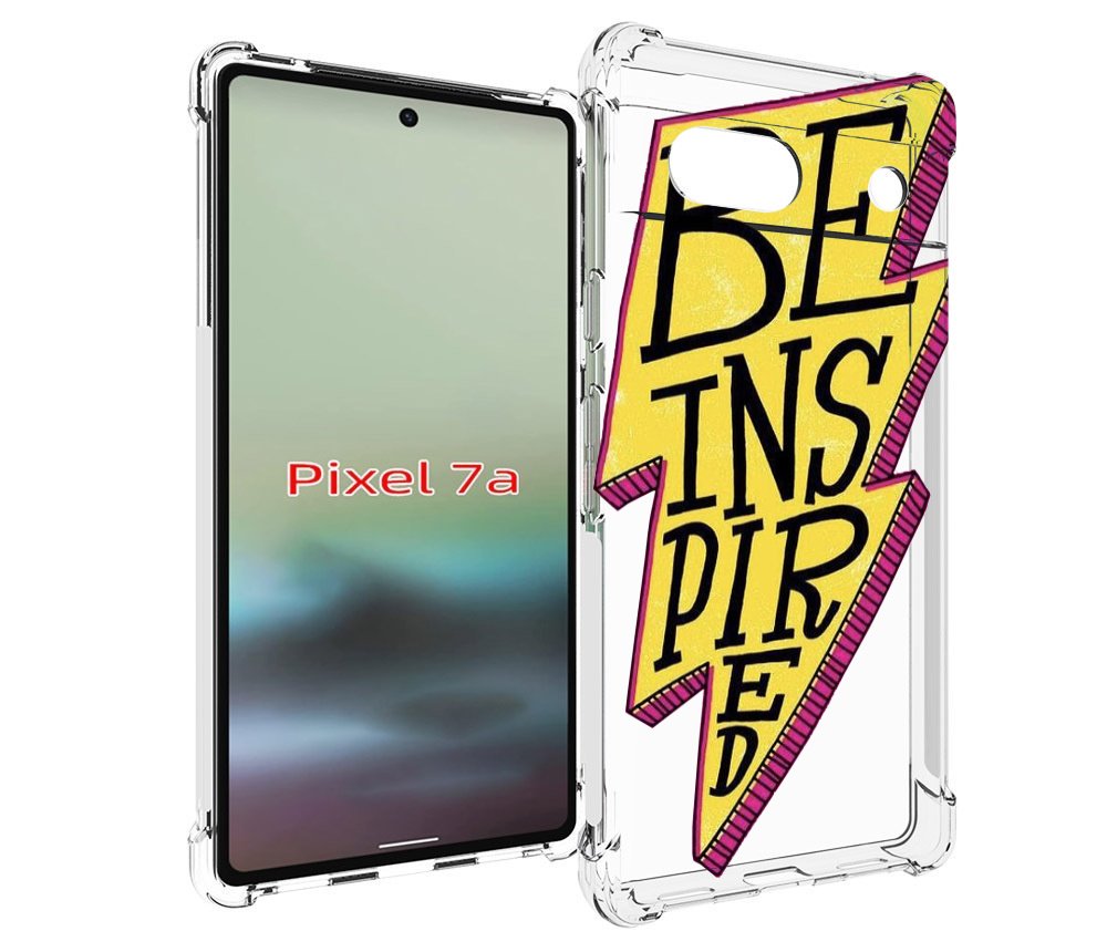 

Чехол MyPads надпись в желтой молнии для Google Pixel 7A, Tocco