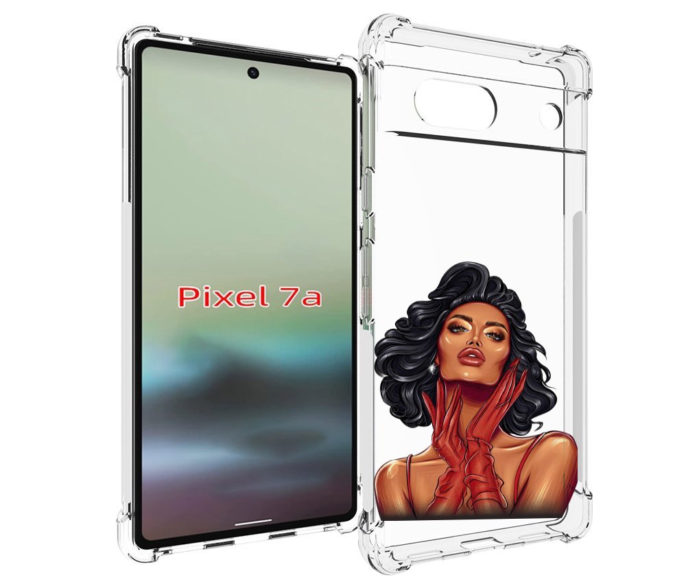 

Чехол MyPads мулатка-в-перчатках женский для Google Pixel 7A, Tocco