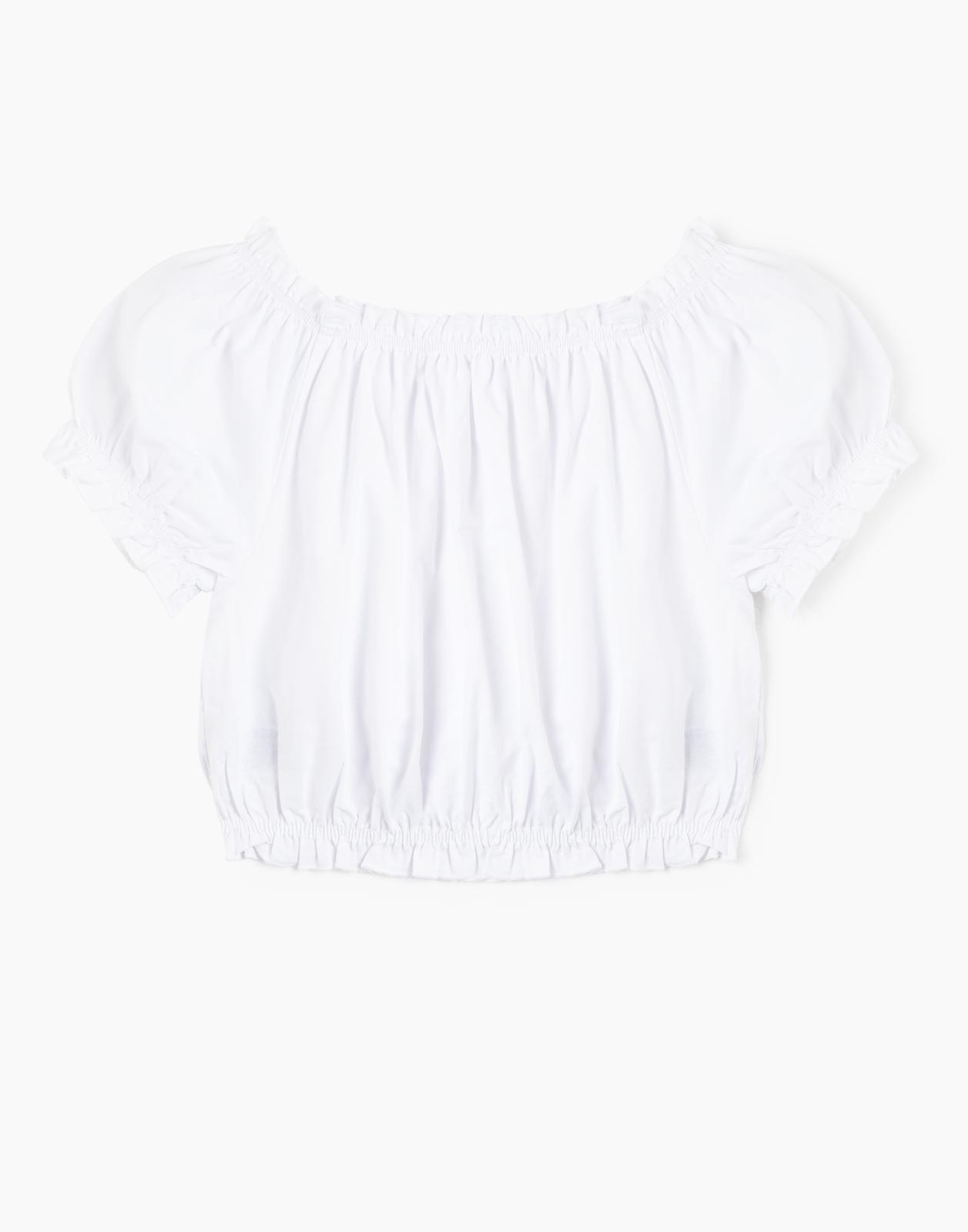 Белая укороченная блузка для девочки 14+/164