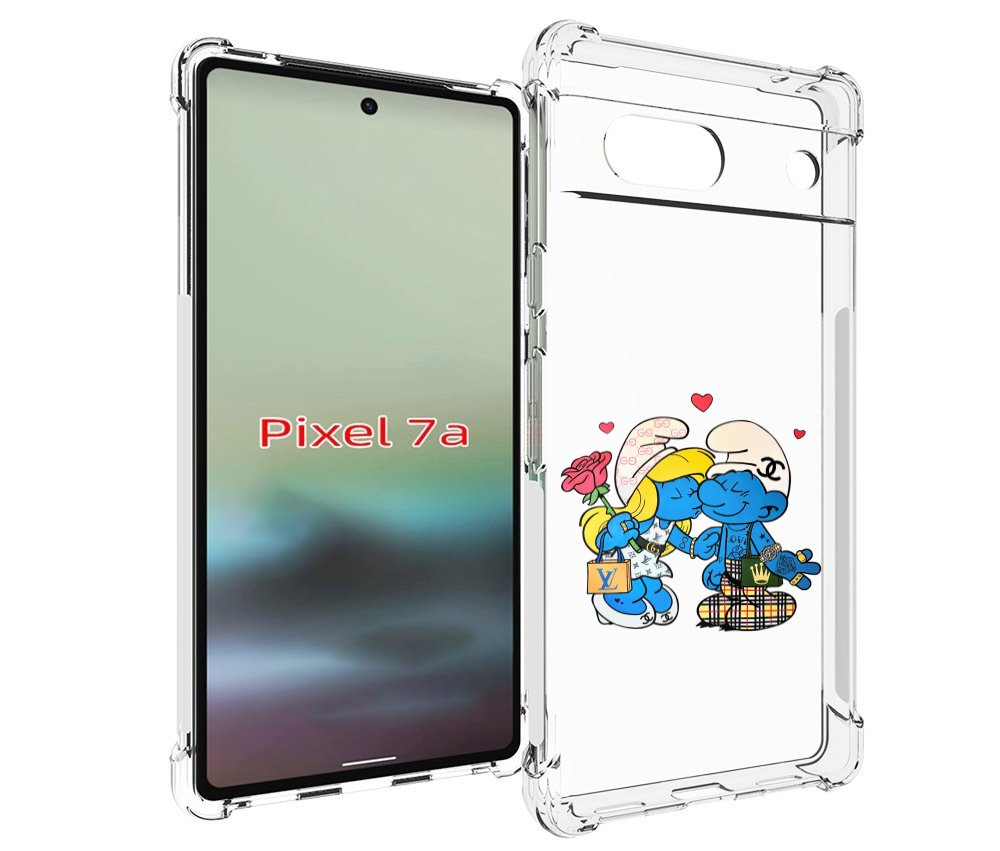 

Чехол MyPads модные-смурфики для Google Pixel 7A, Tocco