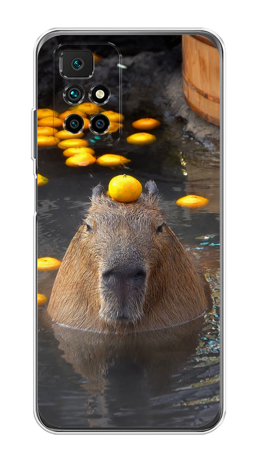 

Чехол на Xiaomi Redmi 10 "Капибара отдыхает", Коричневый;оранжевый;серый, 311350-1
