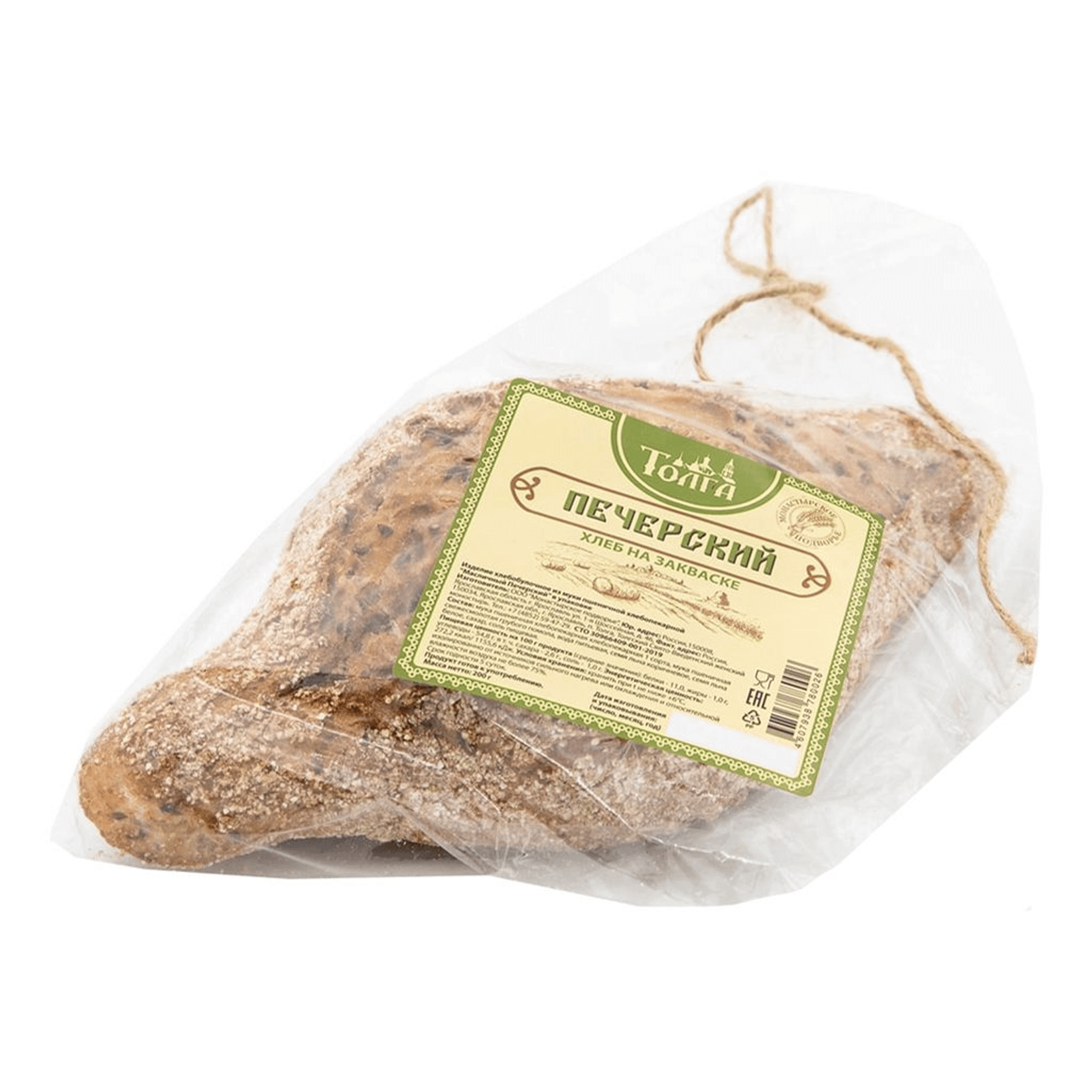 Хлеб Толга Масличный Печерский пшеничный бездрожжевой 200 г