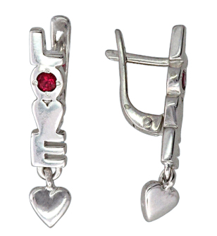 

Серьги женские из серебра Эстет У15С250418, фианит, У15С250418