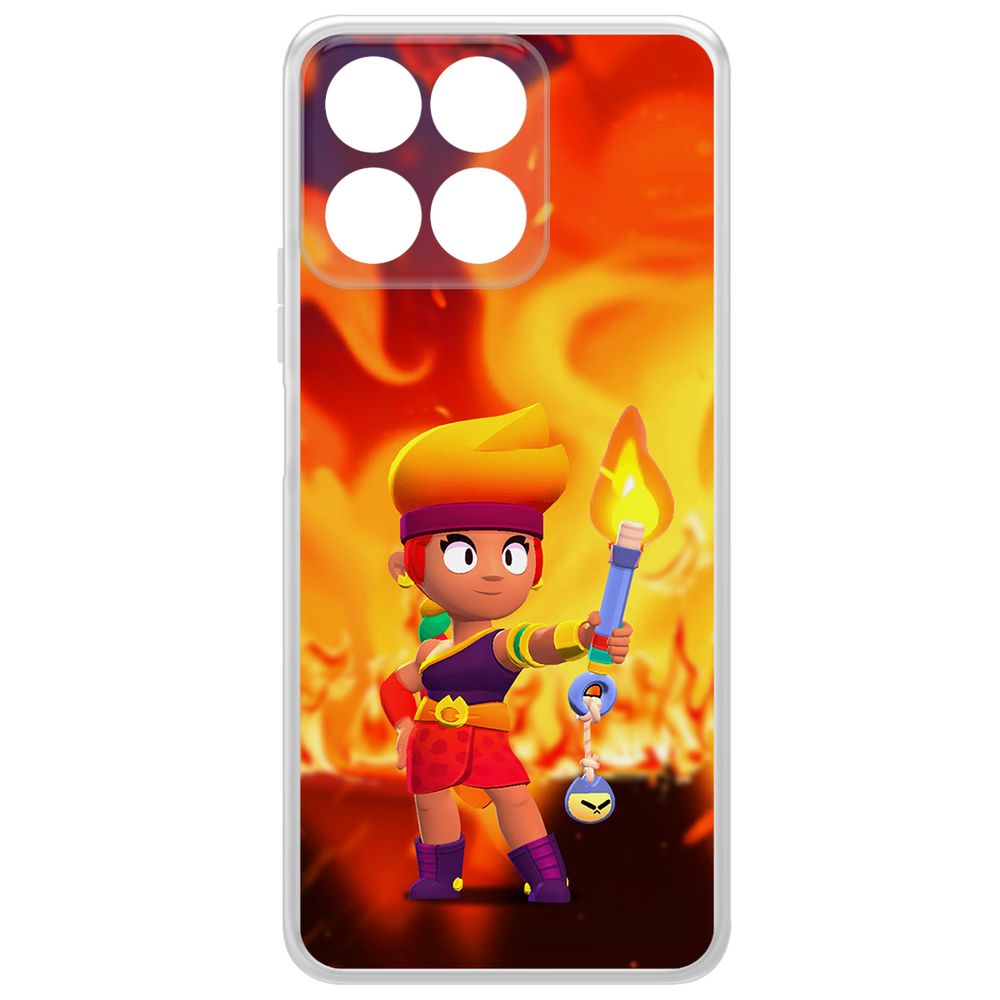 

Чехол-накладка Krutoff Clear Case Brawl Stars-Амбер для Honor X7c, Прозрачный