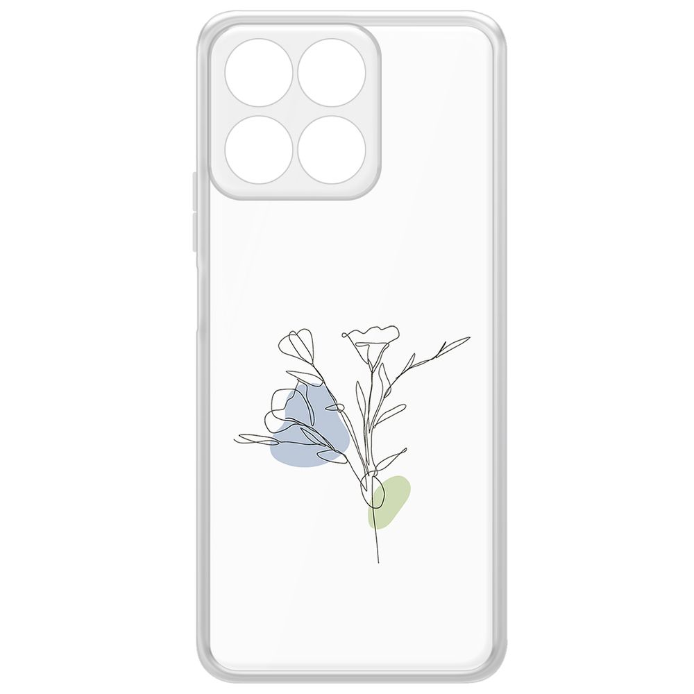 

Чехол-накладка Krutoff Clear Case Эустома для Honor X7c, Прозрачный