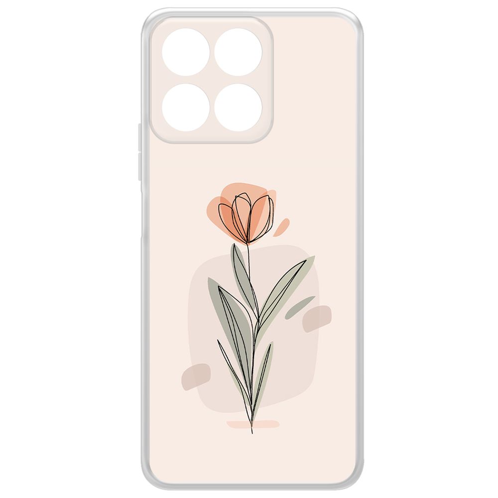 

Чехол-накладка Krutoff Clear Case Тюльпан для Honor X7c, Прозрачный
