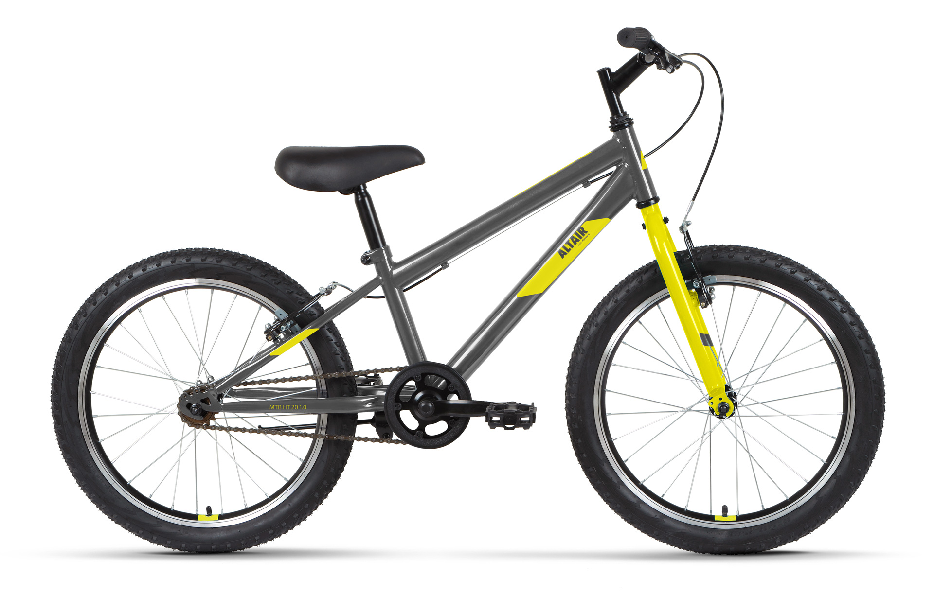 

Велосипед FORWARD ALTAIR MTB HT 20 1.0, колесо 20'', рост 10,5'', сезон 2021-2022, темно-с