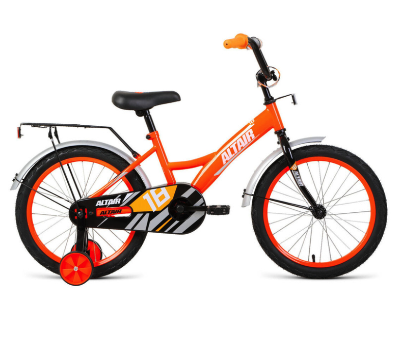 

Велосипед FORWARD ALTAIR KIDS 18, колесо 18'', сезон 2021-2022, ярко-оранжевый/белый