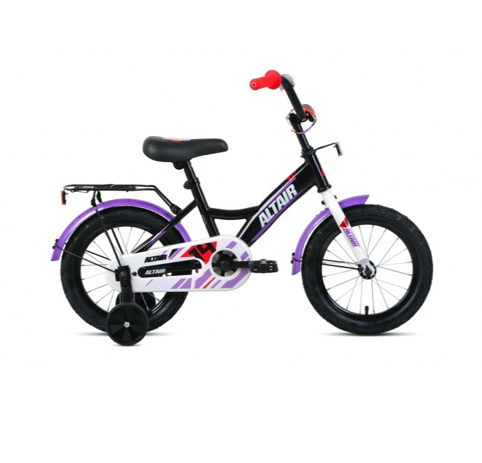 

Велосипед FORWARD ALTAIR KIDS 14, колесо 14'', сезон 2020-2021, черный/белый