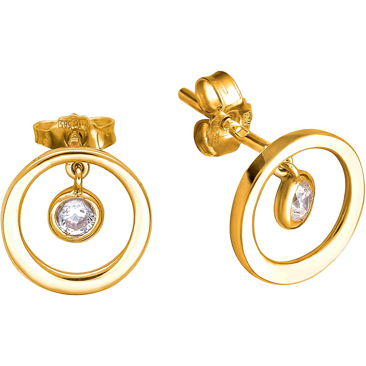 

Серьги женские из золота Эстет 01С1312924, фианит, 01С1312924
