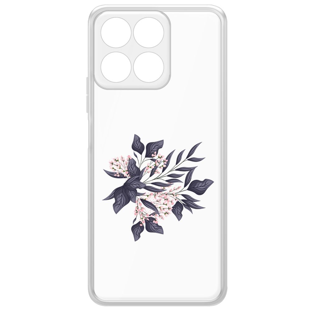 

Чехол-накладка Krutoff Clear Case Розовые бутоны для Honor X7c, Прозрачный