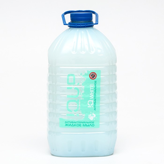 фото Антибактериальное жидкое мыло iqup clean care luxe, белое, пэт, 5 л