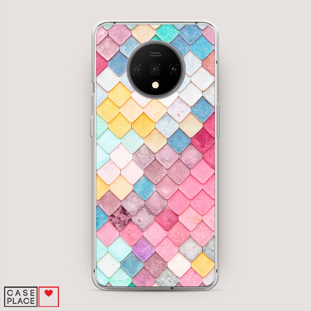 

Чехол Awog на OnePlus 7T / ВанПлас 7T "Нежные ромбики", Красный, 150950-4