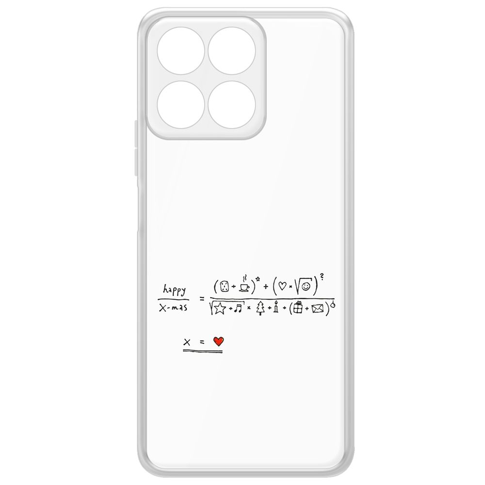 

Чехол-накладка Krutoff Clear Case Праздничная формула для Honor X7c, Прозрачный