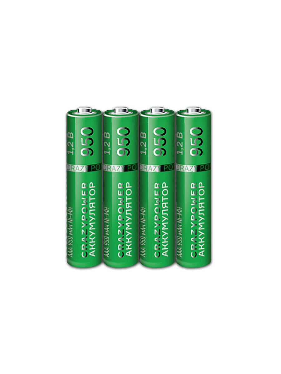 Батарейки аккумуляторные перезаряжаемые батарейки CRAZYPOWER 950 mAh NI-MH ААА