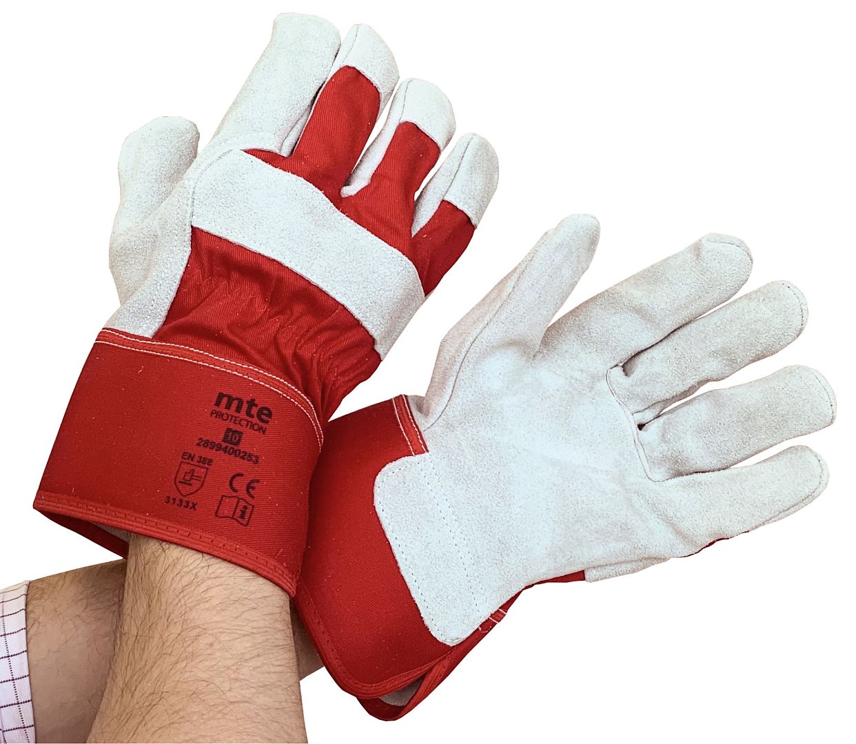 Перчатки комбинированные усиленные mte СПИЛОК цветные Р.10 спилковые комбинированные перчатки optima