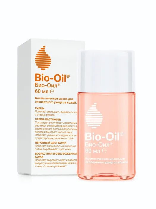 Bio-Oil Масло для ухода за кожей Натуральное от шрамов растяжек неровного тона 60мл 1196₽