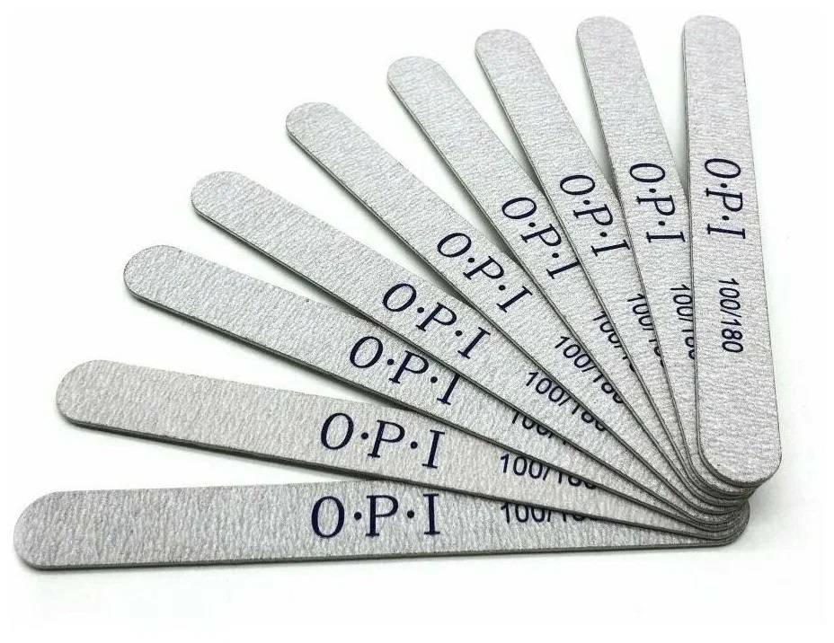 Пилка для ногтей OPI 100/180 овал, 50 шт. арочные многоразовые формы для моделирования ногтей global fashion 120 шт
