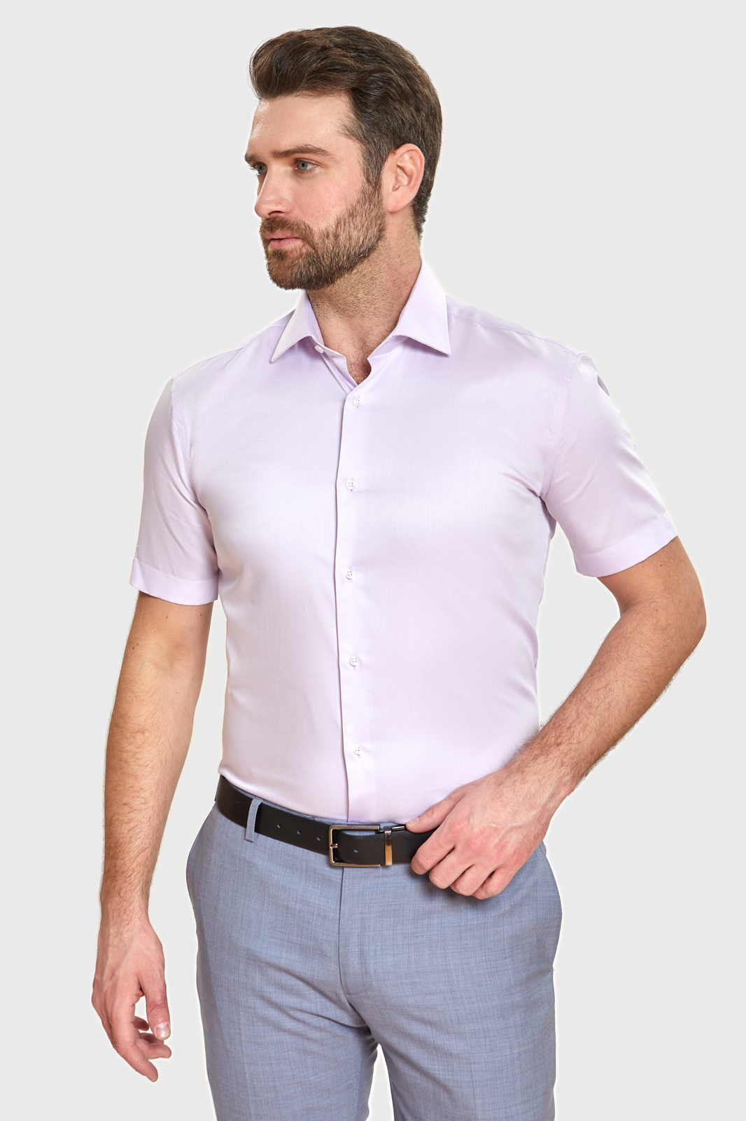 Рубашка мужская Kanzler 2S-421SL-11110-50 фиолетовая 45