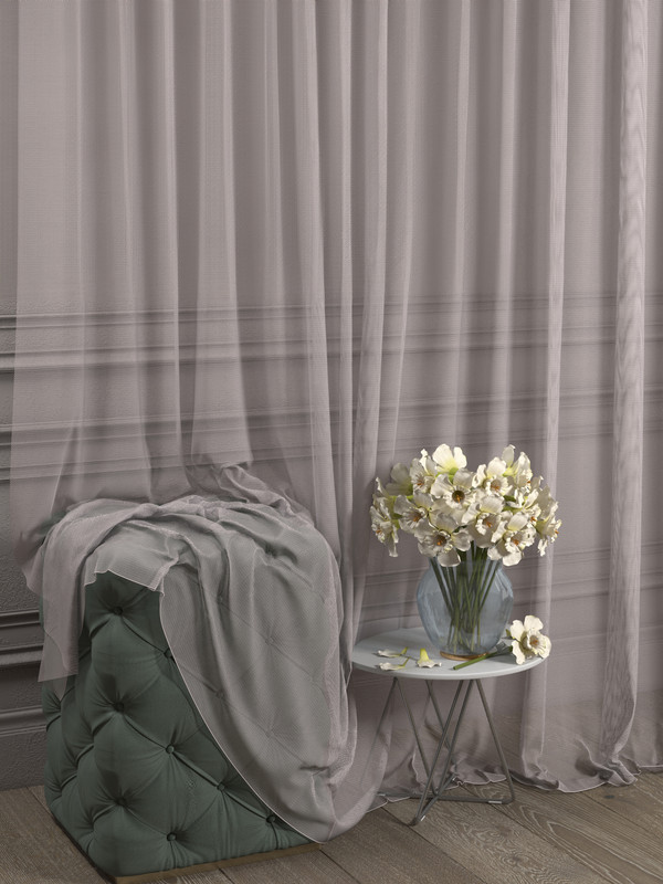 

Тюль 1001 ШТОРА Сетка, 260x400 см, розовый, для гостиной, спальни, кухни, SSKO