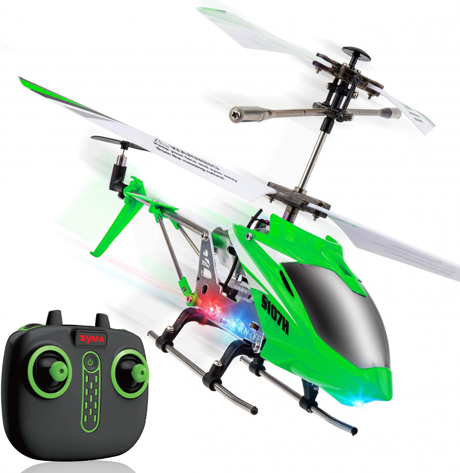 фото Радиоуправляемый вертолет syma s107h green 2.4g с функцией зависания, s107h