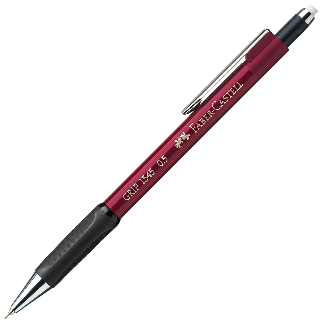 фото Карандаш механический faber-castell grip1345 0,5 мм, красный корпус