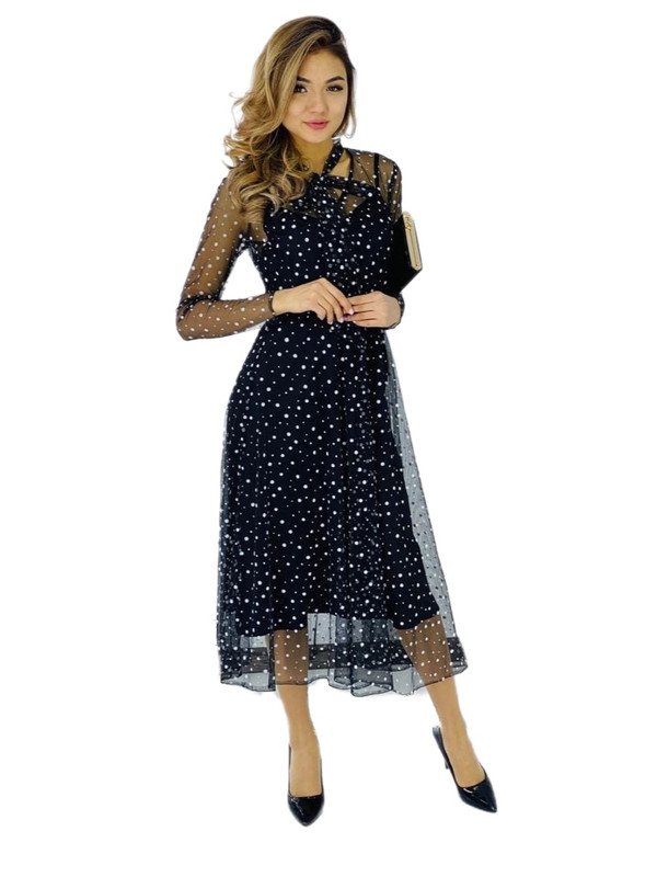 

Платье женское DAZZLE STYLE Шанталь черное 42 RU, Шанталь