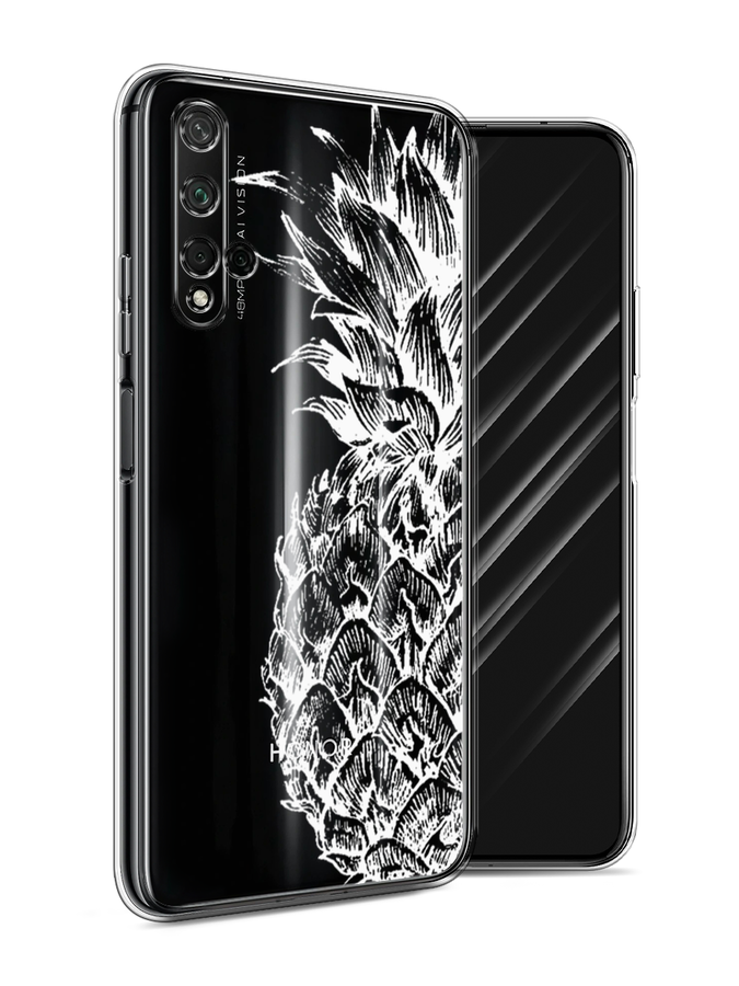 

Чехол Awog на Honor 20 "Ананас графика белая", Белый, 69550-10