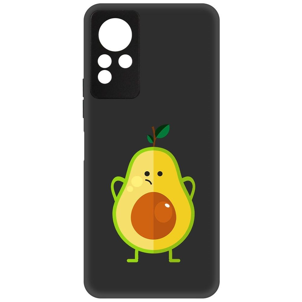 

Чехол-накладка Софт Авокадо Недоумевающий для Infinix Note 12 Nfc (G88), Черный